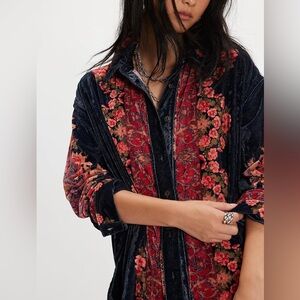 We the Free One Night velvet top in Night Owl